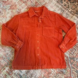 Orange Corduroy Shacket
